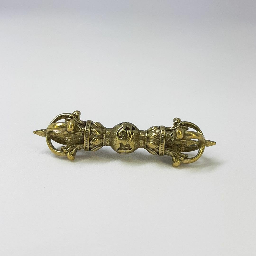 真鍮 カルタリ（ターコイズ装飾）ブラス 密教法具 チベット ネパール 金剛杵 真鍮 カルタリ（ターコイズ装飾）ブラス 密教法具 チベット